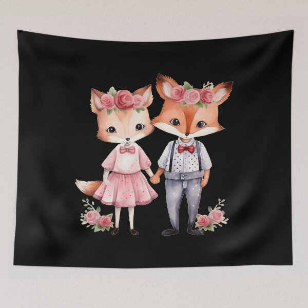 Artikelvorschau, Fuchspaar entworfen und verkauft von FoxVibes.