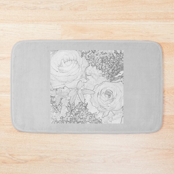 Item preview, Roses, gray pencil drawing, based on a photo. designed and sold by evadesignbubble.
