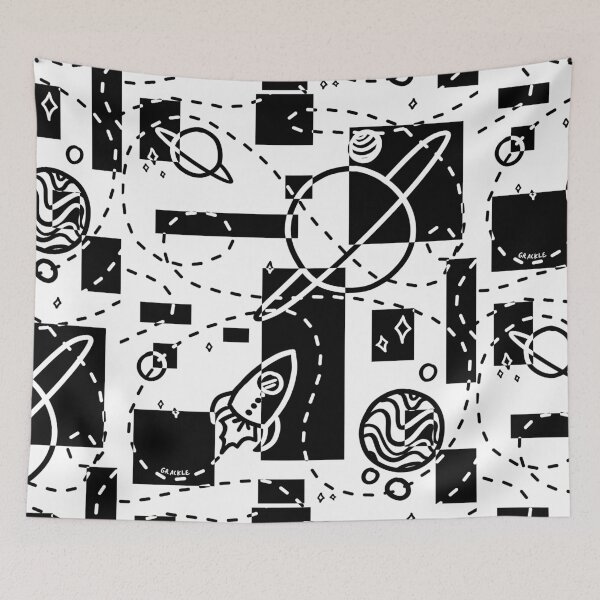 Item preview, Geometric Galaxy (Black Version) designed and sold by JanGrackle.