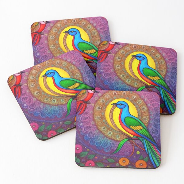 Item preview, Beautiful Colorful Birds and Flowers  designed and sold by TheDarkWardrobe.