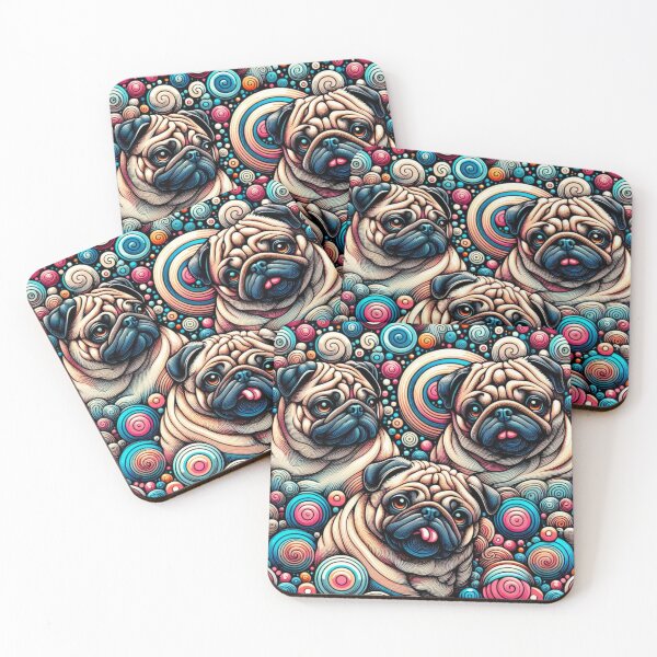 Item preview, Whimsical Pug Dogs Sad Face designed and sold by purplesensation.
