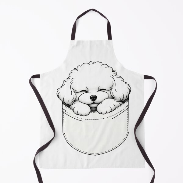 Item preview, Minimalist Smiling Dog Poodle in Pocket designed and sold by toypoodlemom.