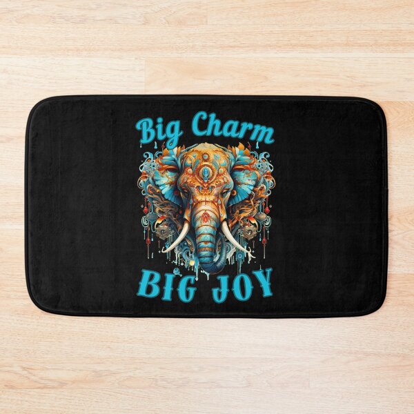 Item preview, Big Charm, Big Joy. colorful elephant designed and sold by ElephantVibes.
