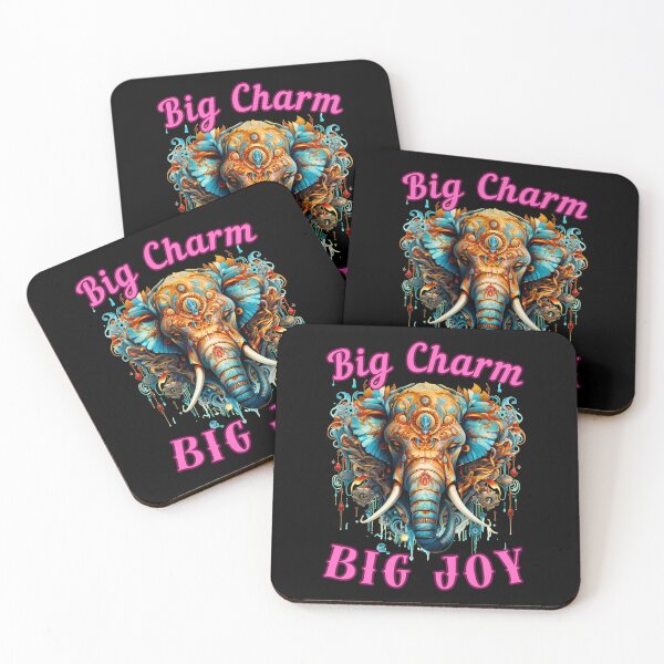 Item preview, Big Charm, Big Joy. elephant face designed and sold by ElephantVibes.
