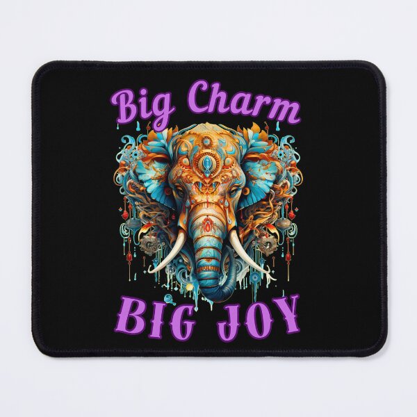 Item preview, Big Charm, Big Joy. elephant portrait designed and sold by ElephantVibes.