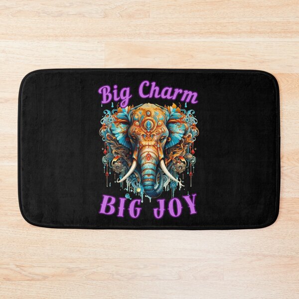Item preview, Big Charm, Big Joy. elephant portrait designed and sold by ElephantVibes.