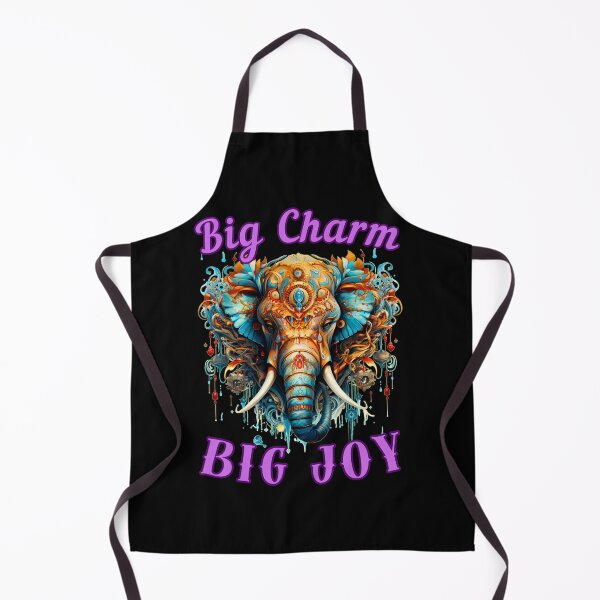 Item preview, Big Charm, Big Joy. elephant portrait designed and sold by ElephantVibes.