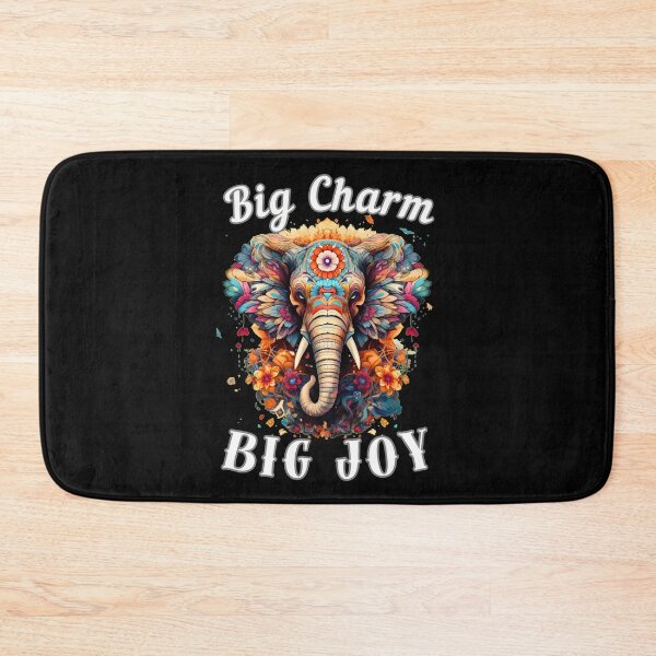 Item preview, Big Charm, Big Joy. watercolor elephant designed and sold by ElephantVibes.