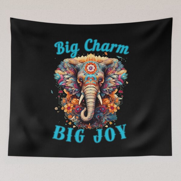 Item preview, Big Charm, Big Joy. happy elephant designed and sold by ElephantVibes.