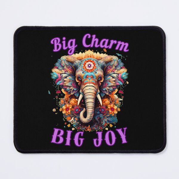 Item preview, Big Charm, Big Joy elephant quote designed and sold by ElephantVibes.