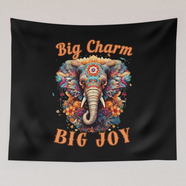 Item preview, Big Charm, Big Joy Flower elephant designed and sold by ElephantVibes.