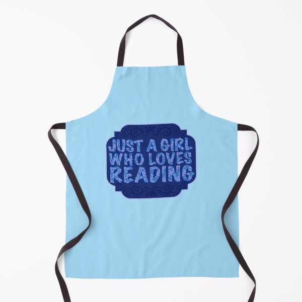 Item preview, “Just A Girl Who Loves Reading” in Blue with Frame | Bookish Design designed and sold by TeaLimeTwo.