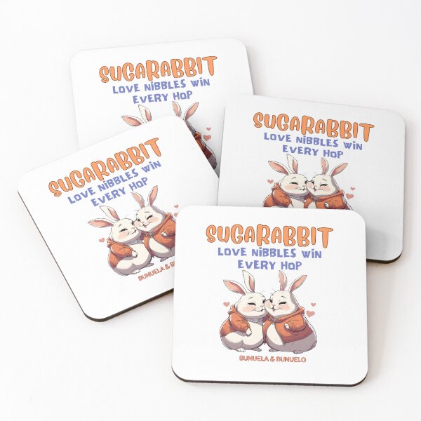 Item preview,  Cute Chubby Bunnies Sugar Lovers whose names are Bunuelo & Bunuela designed and sold by SUGARABBIT.