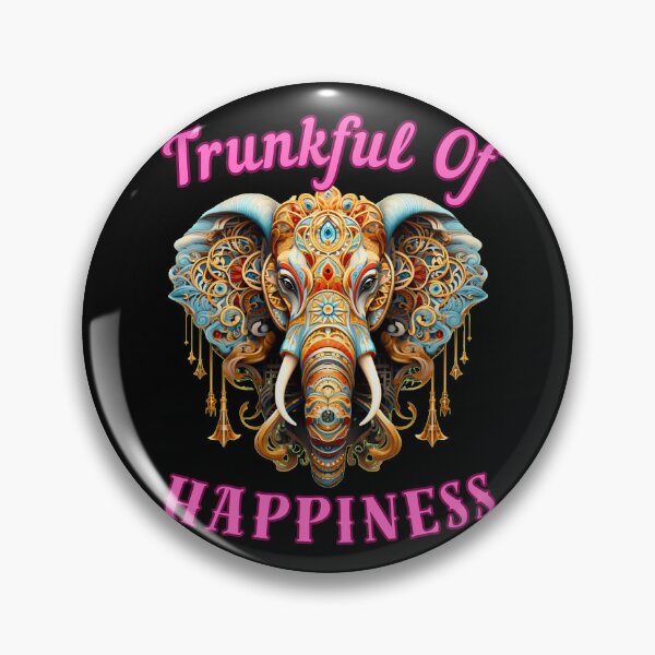 Item preview, Trunkful Of Happiness. elephant face designed and sold by ElephantVibes.