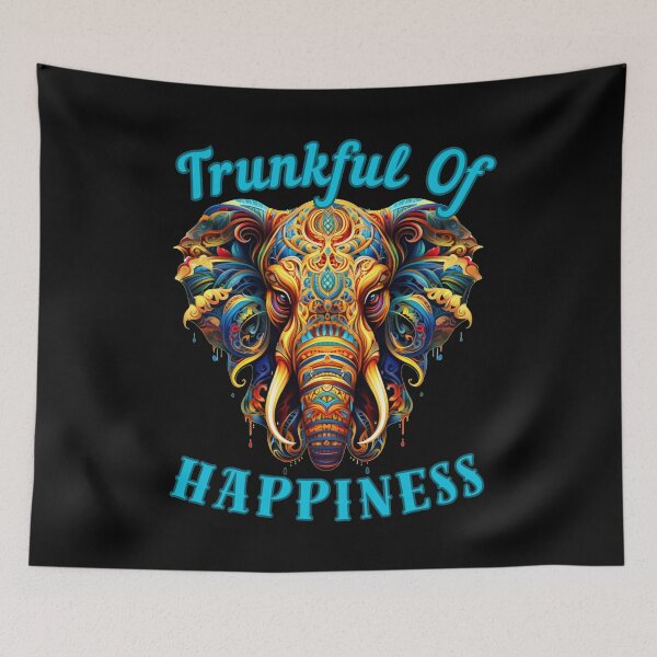 Item preview, Trunkful Of Happiness. happy elephant designed and sold by ElephantVibes.