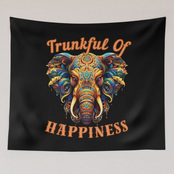 Item preview, Trunkful Of Happiness Flower elephant designed and sold by ElephantVibes.