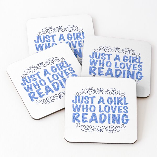 Item preview, “Just A Girl Who Loves Reading” without Frame | Bookish Design designed and sold by TeaLimeTwo.