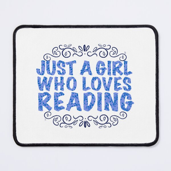 Item preview, “Just A Girl Who Loves Reading” without Frame | Bookish Design designed and sold by TeaLimeTwo.
