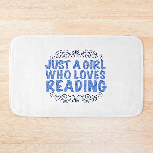 Item preview, “Just A Girl Who Loves Reading” without Frame | Bookish Design designed and sold by TeaLimeTwo.