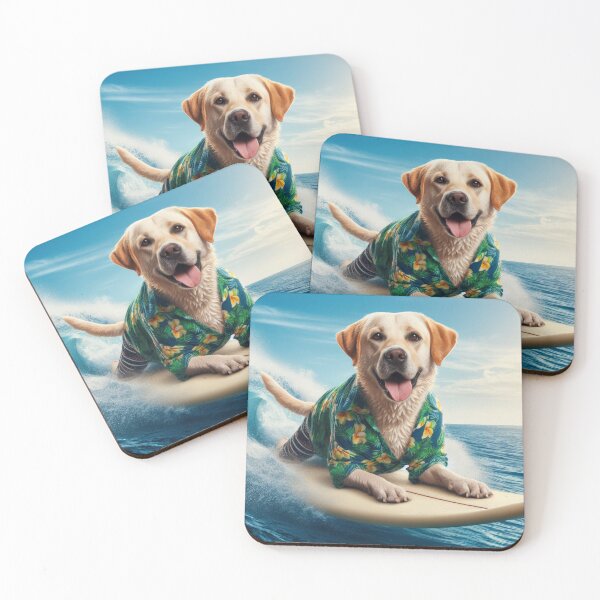 Item preview, Beautiful White labrador retriever surfing the sea  designed and sold by Tio-Tecun.