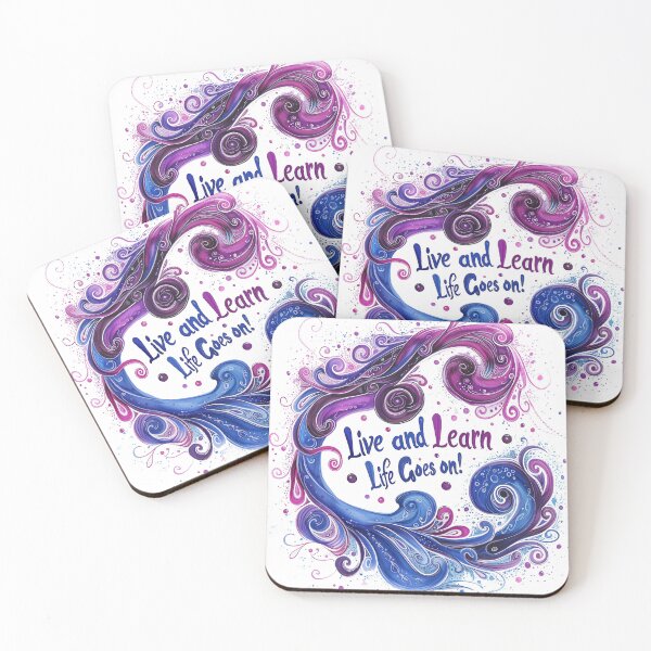 Item preview, Live and Learn Life Goes On Inspirational Quotes - Sticker designed and sold by kalyssa44.