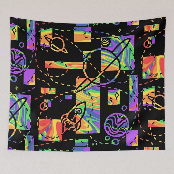 Item preview, Geometric Galaxy (Rainbow Version) designed and sold by JanGrackle.