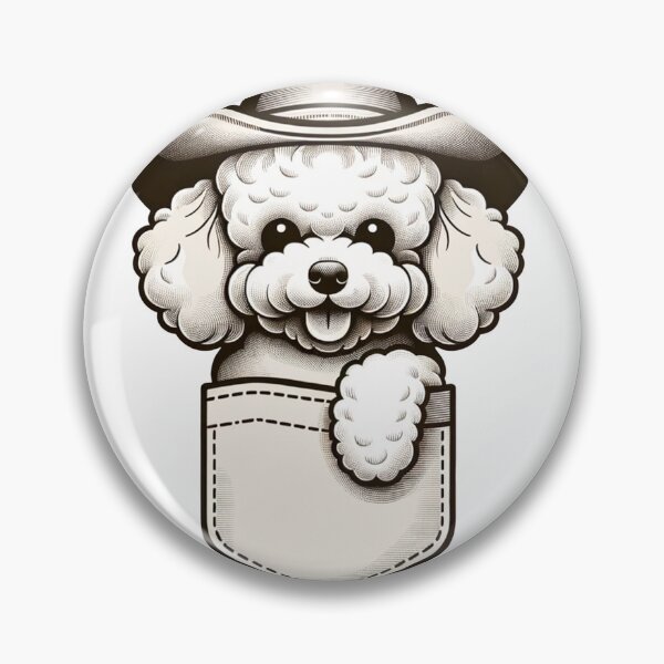 Item preview, Minimalist Poodle Dog in Cowboy Hat Pocket Design designed and sold by toypoodlemom.