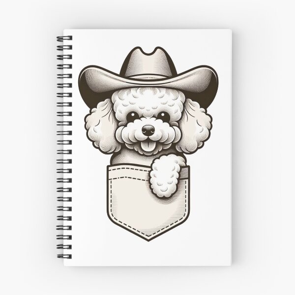 Item preview, Minimalist Poodle Dog in Cowboy Hat Pocket Design designed and sold by toypoodlemom.