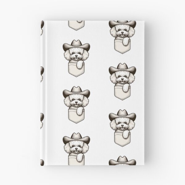 Item preview, Minimalist Poodle Dog in Cowboy Hat Pocket Design designed and sold by toypoodlemom.