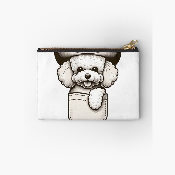 Item preview, Minimalist Poodle Dog in Cowboy Hat Pocket Design designed and sold by toypoodlemom.