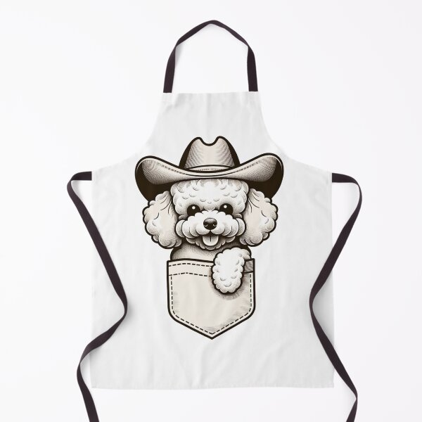 Item preview, Minimalist Poodle Dog in Cowboy Hat Pocket Design designed and sold by toypoodlemom.
