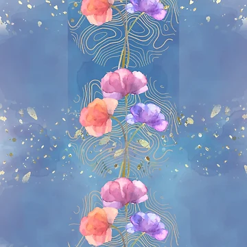 Artwork thumbnail, Poppy Pattern by ASHBooksnThings