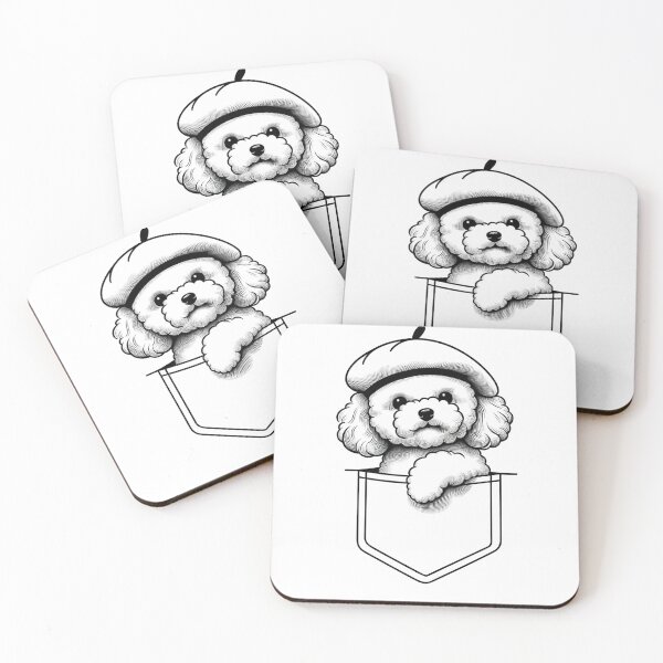 Item preview, Minimalist Poodle Dog in a Beret Pocket Design designed and sold by toypoodlemom.