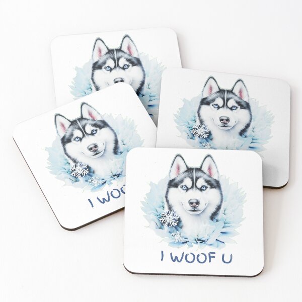 Item preview, I Woof U says Siberian Husky for Husky Lovers designed and sold by Polarctica.