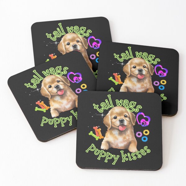 Item preview, Tail Wags Puppy Kisses Cute Puppy Colorful Design designed and sold by EarthArtDesigns.