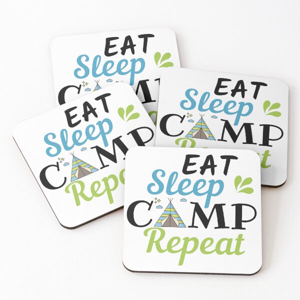 Item preview, Eat sleep camp repeat, love camping, pathfinders designed and sold by Pathfinderhaven.