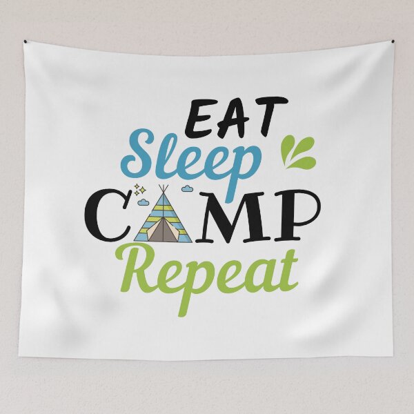 Item preview, Eat sleep camp repeat, love camping, pathfinders designed and sold by Pathfinderhaven.
