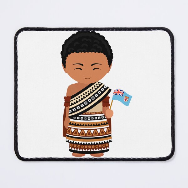 Item preview, Man in Fijian wedding national costume with flag. by Mill2023 designed and sold by Mill2023.
