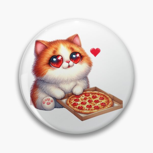 Item preview, Fat Happy Kitty Loves Pizza designed and sold by RubyOwl.