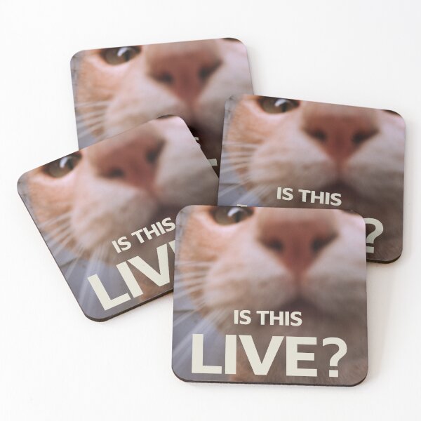 Item preview, Cat Funny Motivational Poster Inspirational Quotes Is This Live Poster designed and sold by subarashii11.
