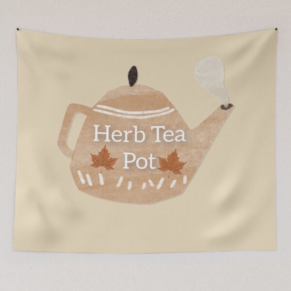 Item preview, Brown Herb Tea Pot designed and sold by CMWorkshop.
