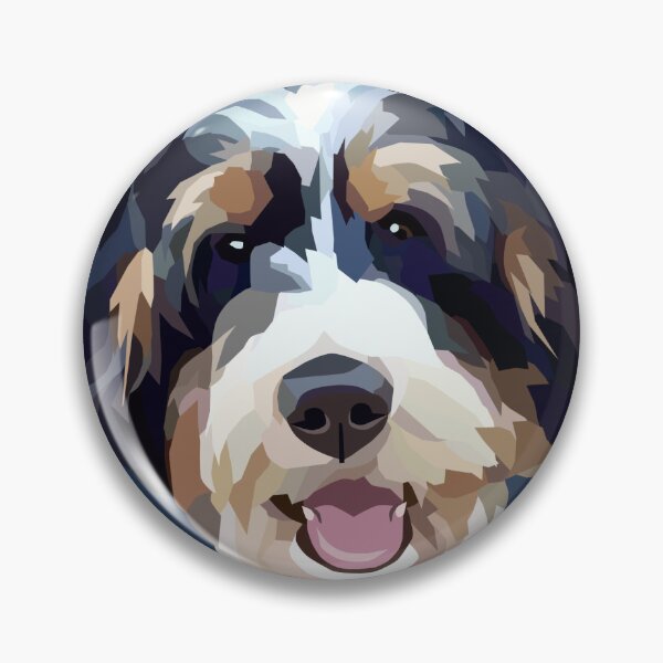 Artikelvorschau, Bernedoodle Hund Berner Sennenhund Pudel Doodle Mix Illustration entworfen und verkauft von MariaWorkman.