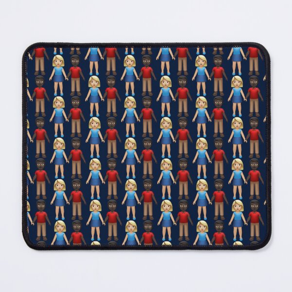Item preview, Blonde Woman And Black Man Holding Hands Emoji Pattern designed and sold by Popular-Gifts.
