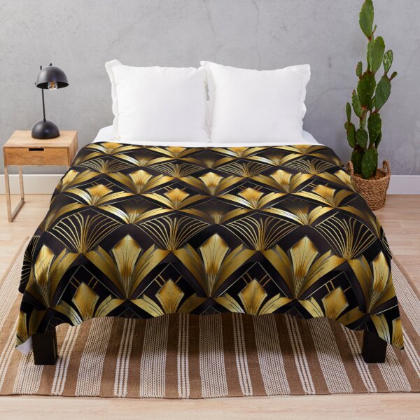 Item preview, Luxurious Golden Hues And Black Art Deco Pattern designed and sold by DEC02.