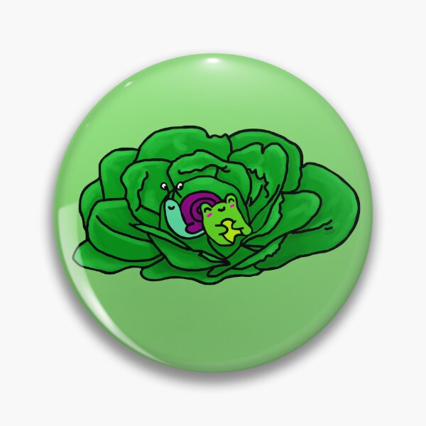 Item preview, Frog and snail cuddle on a cabbage designed and sold by MySistersArt.