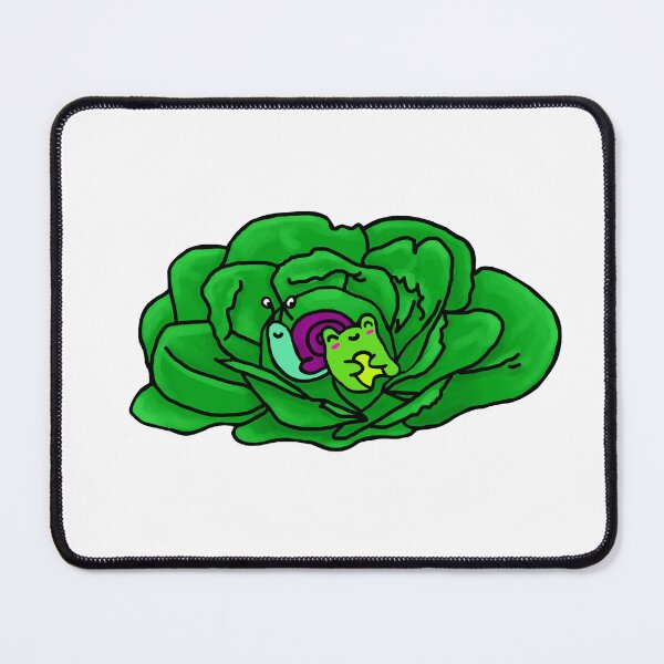 Item preview, Frog and snail cuddle on a cabbage designed and sold by MySistersArt.