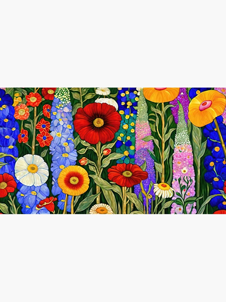 Aperçu 6 sur 6. Bob avec l'œuvre Jardin de fleurs Gustav Klimt créée et vendue par maniacfitness.
