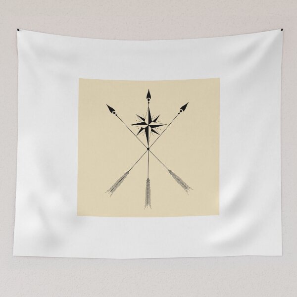Item preview, Antique Arrows Design One Black & Beige designed and sold by ColdCreekCanvas.