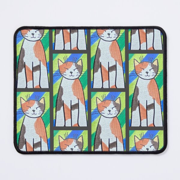 Item preview, Diagonal Stripe Cat #1 designed and sold by ErinBrieArt.