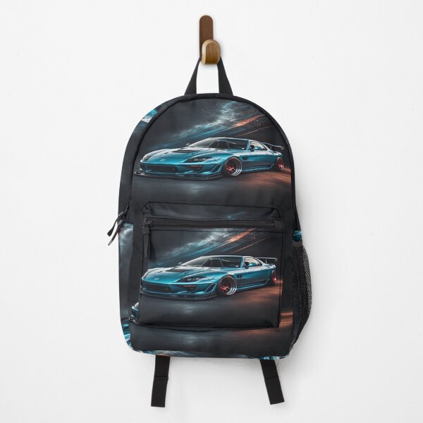 Item preview, Custom Blue sports Car with red rims and cool blue red background designed and sold by leen12 Art Designs Prints.